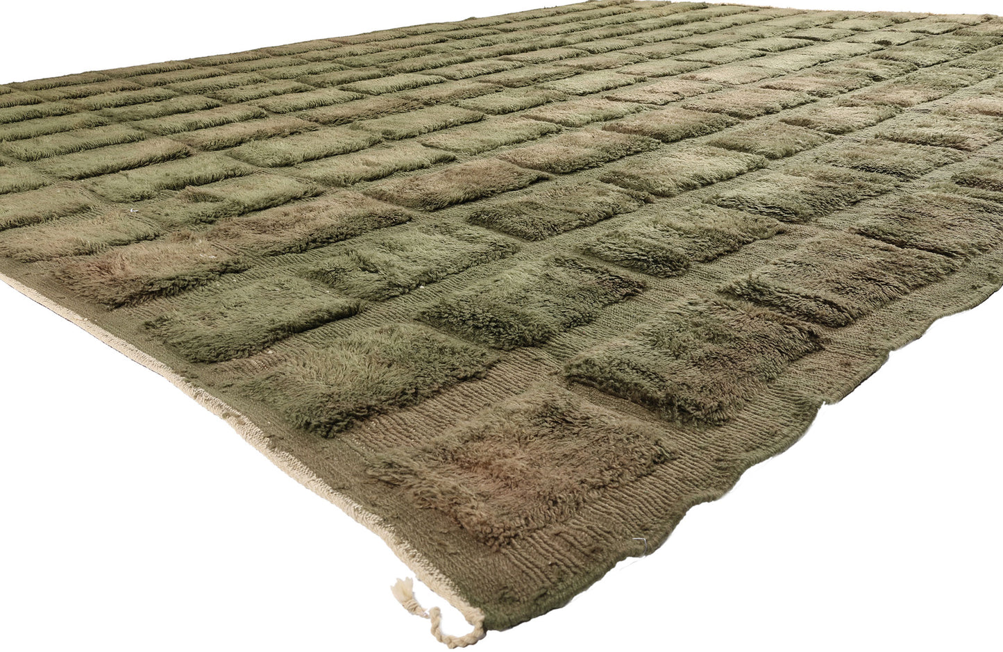 13 x 16 - Green New Beni Mrirt Moroccan Rug - 21871