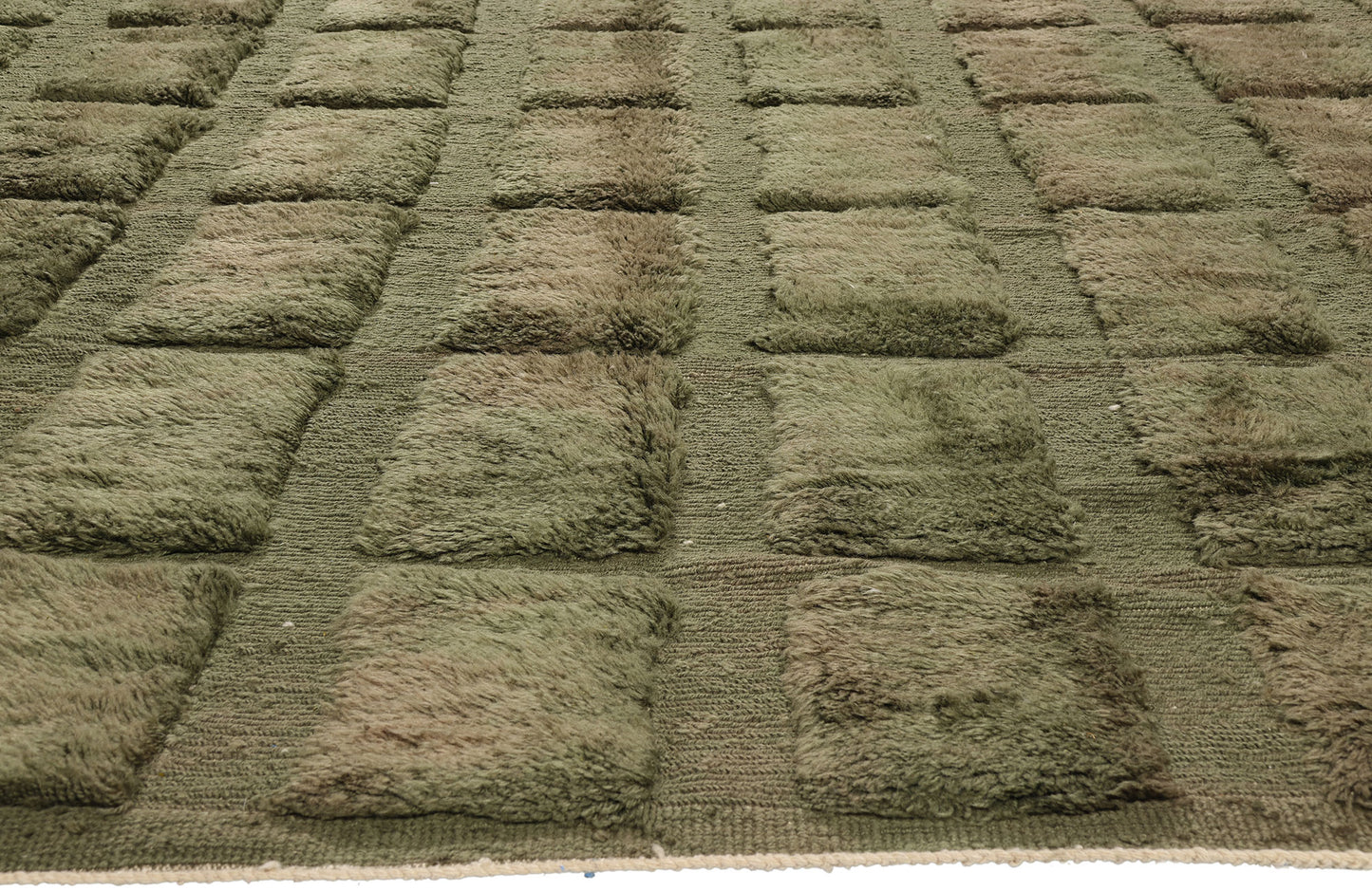 13 x 16 - Green New Beni Mrirt Moroccan Rug - 21871
