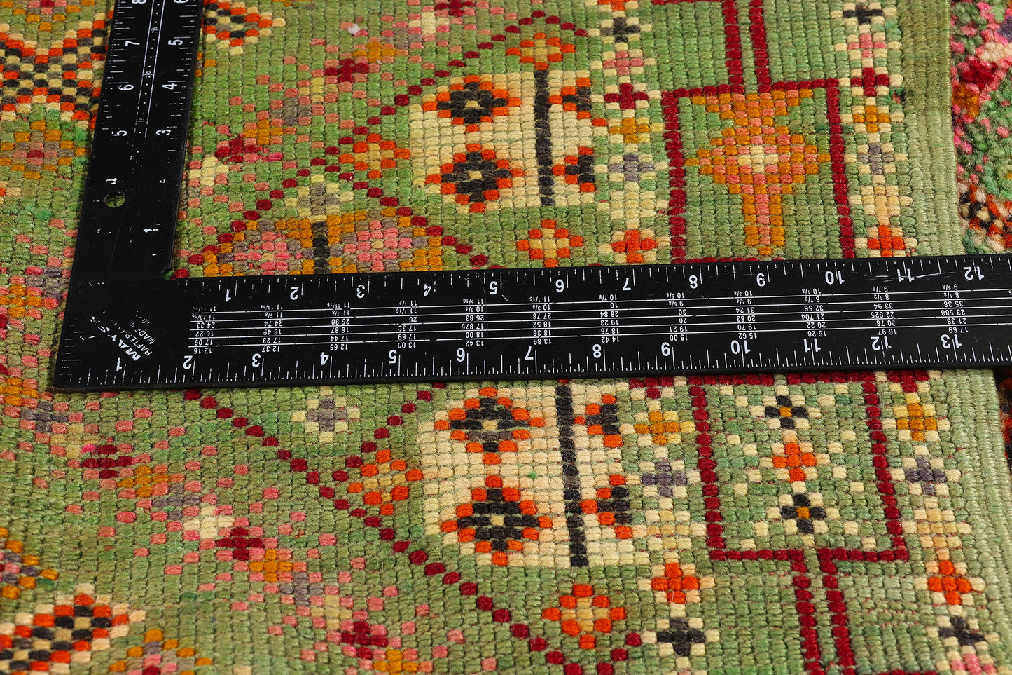5 x 10 - Green Vintage Beni MGuild Moroccan Rug - 21872