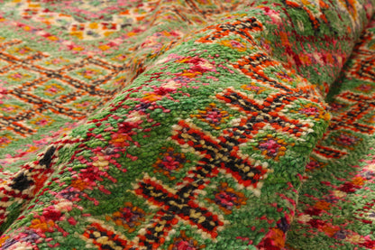 5 x 10 - Green Vintage Beni MGuild Moroccan Rug - 21872