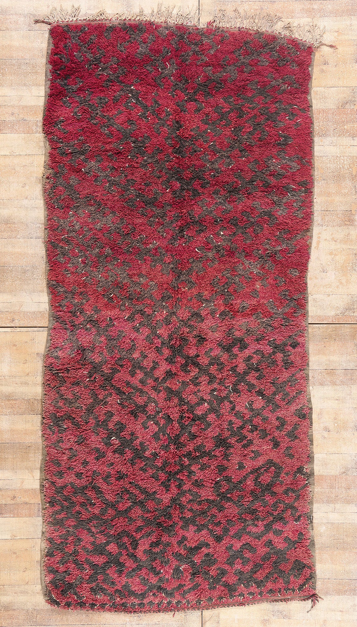 5 x 11 - Red Vintage Talsint Moroccan Rug - 21873