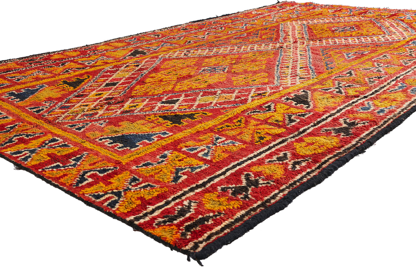 6 x 10 - Red Vintage Beni MGuild Moroccan Rug - 21874