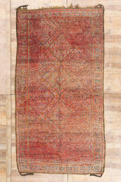 6 x 12 - Rust Vintage Beni MGuild Moroccan Rug - 21875