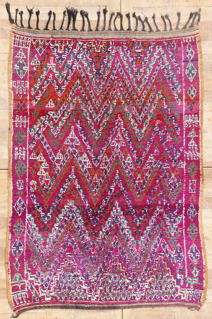 6 x 8 - Magenta Vintage Beni MGuild Moroccan Rug - 21876