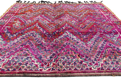 6 x 8 - Magenta Vintage Beni MGuild Moroccan Rug - 21876