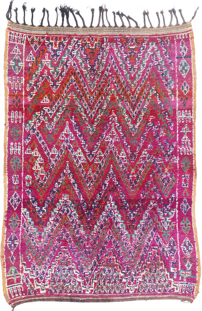 6 x 8 - Magenta Vintage Beni MGuild Moroccan Rug - 21876