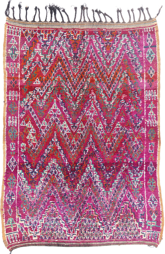 6 x 8 - Magenta Vintage Beni MGuild Moroccan Rug - 21876