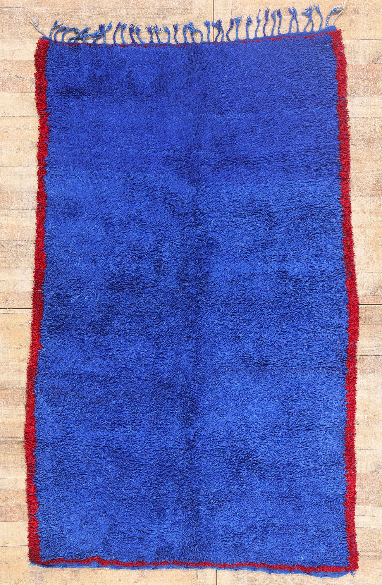 6 x 9 - Blue Vintage Beni Mrirt Moroccan Rug - 21877