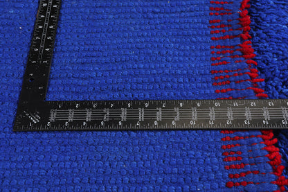 6 x 9 - Blue Vintage Beni Mrirt Moroccan Rug - 21877