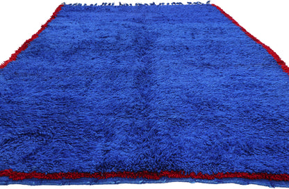 6 x 9 - Blue Vintage Beni Mrirt Moroccan Rug - 21877