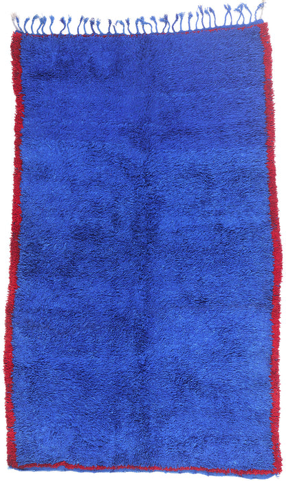 6 x 9 - Blue Vintage Beni Mrirt Moroccan Rug - 21877