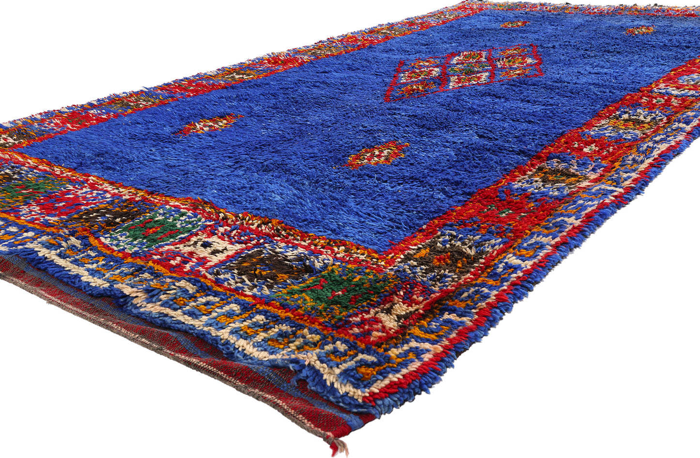 6 x 11 - Blue Vintage Beni MGuild Moroccan Rug - 21879
