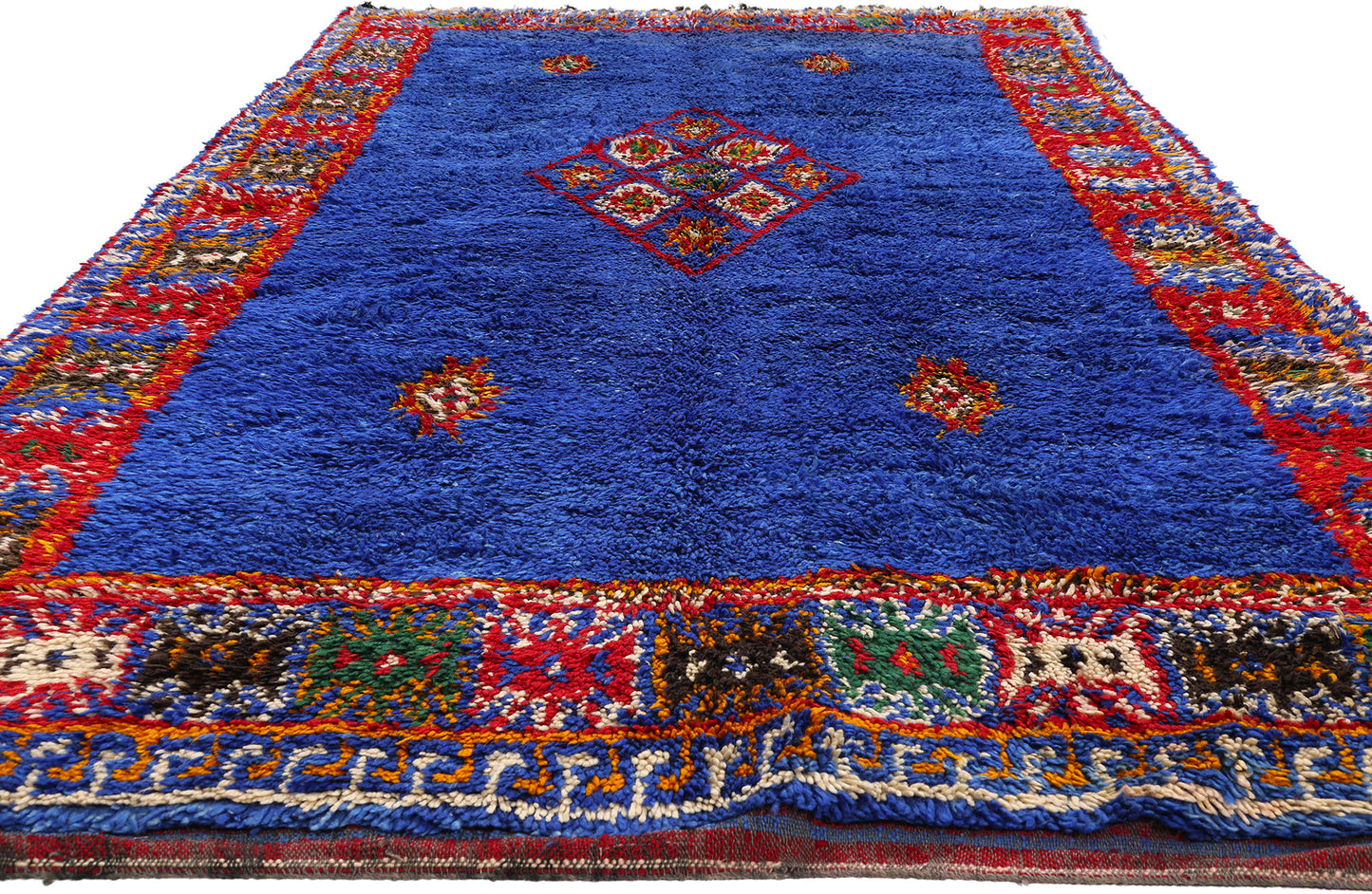6 x 11 - Blue Vintage Beni MGuild Moroccan Rug - 21879