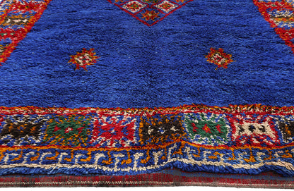6 x 11 - Blue Vintage Beni MGuild Moroccan Rug - 21879