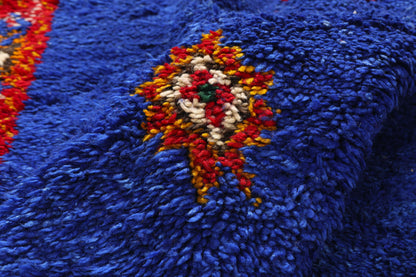 6 x 11 - Blue Vintage Beni MGuild Moroccan Rug - 21879