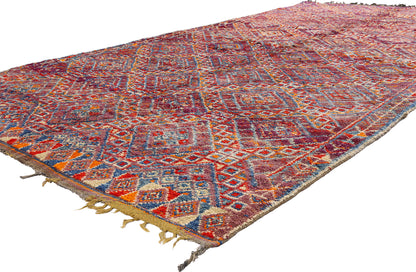 6 x 11 - Purple Vintage Beni MGuild Moroccan Rug - 21881