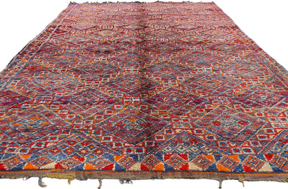 6 x 11 - Purple Vintage Beni MGuild Moroccan Rug - 21881