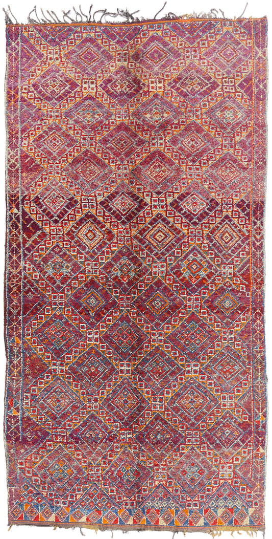 6 x 11 - Purple Vintage Beni MGuild Moroccan Rug - 21881