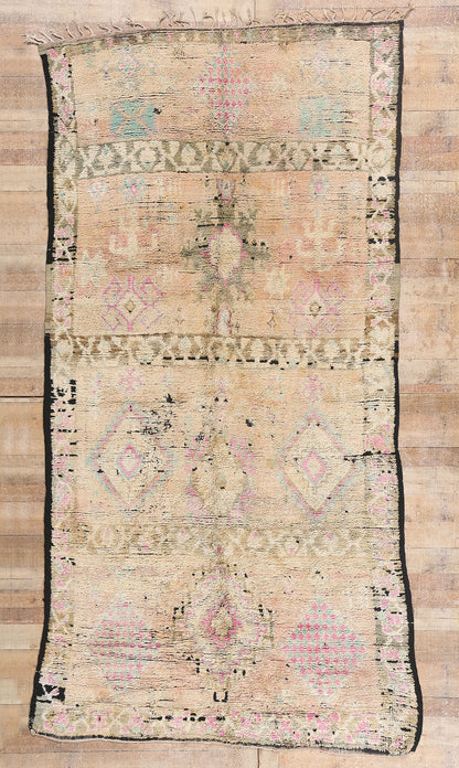 6 x 12 - Peach Vintage Boujad Moroccan Rug - 21882