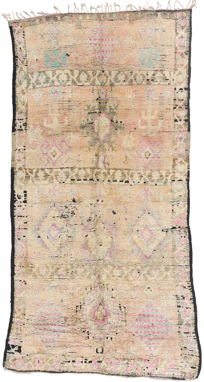 6 x 12 - Peach Vintage Boujad Moroccan Rug - 21882