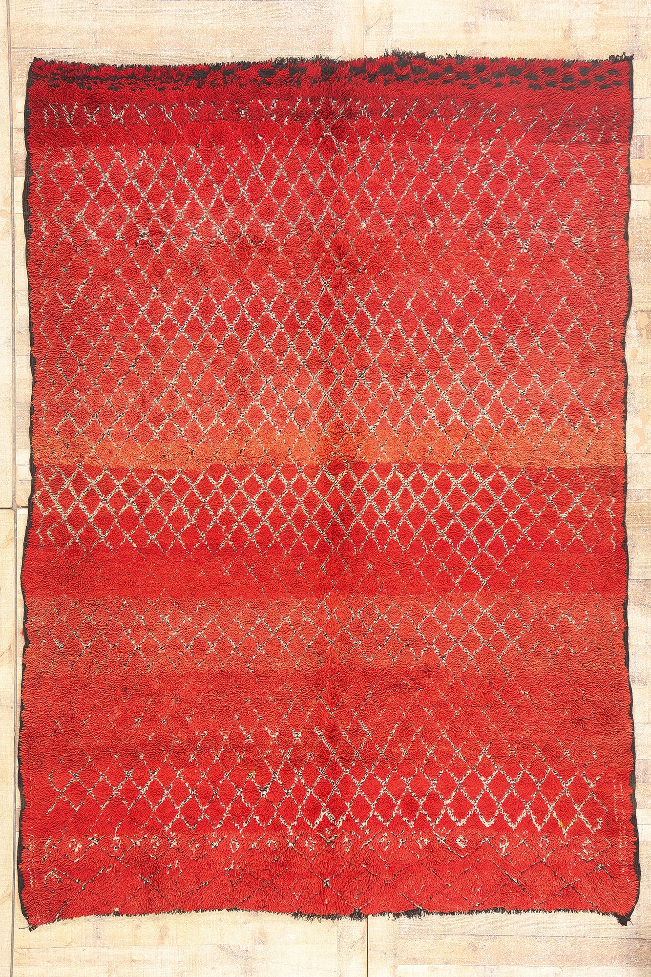 7 x 10 - Red Vintage Beni MGuild Moroccan Rug - 21883