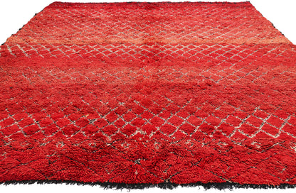 7 x 10 - Red Vintage Beni MGuild Moroccan Rug - 21883
