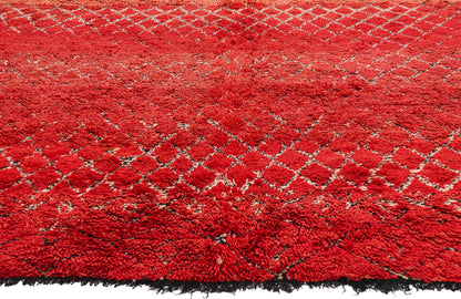 7 x 10 - Red Vintage Beni MGuild Moroccan Rug - 21883