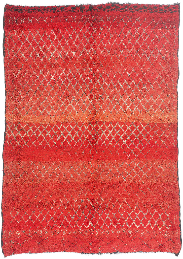 7 x 10 - Red Vintage Beni MGuild Moroccan Rug - 21883
