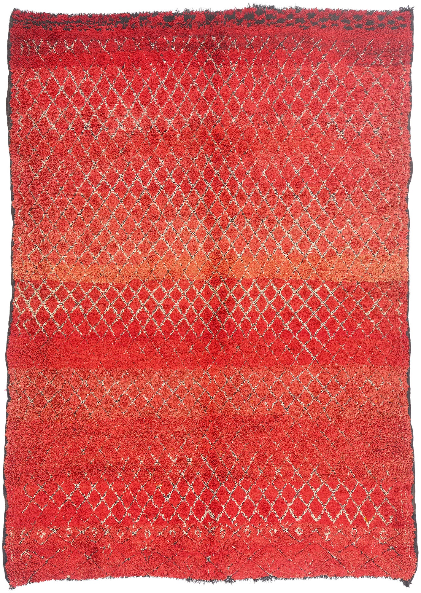 7 x 10 - Red Vintage Beni MGuild Moroccan Rug - 21883