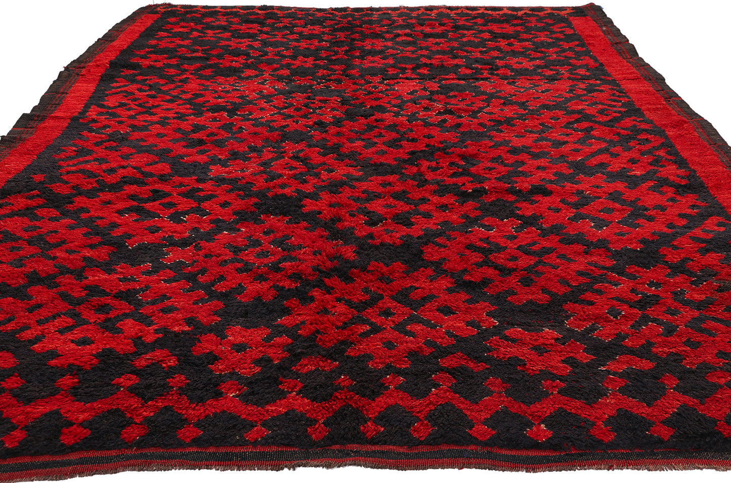 6 x 10 - Black Vintage Talsint Moroccan Rug - 21884