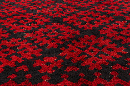 6 x 10 - Black Vintage Talsint Moroccan Rug - 21884