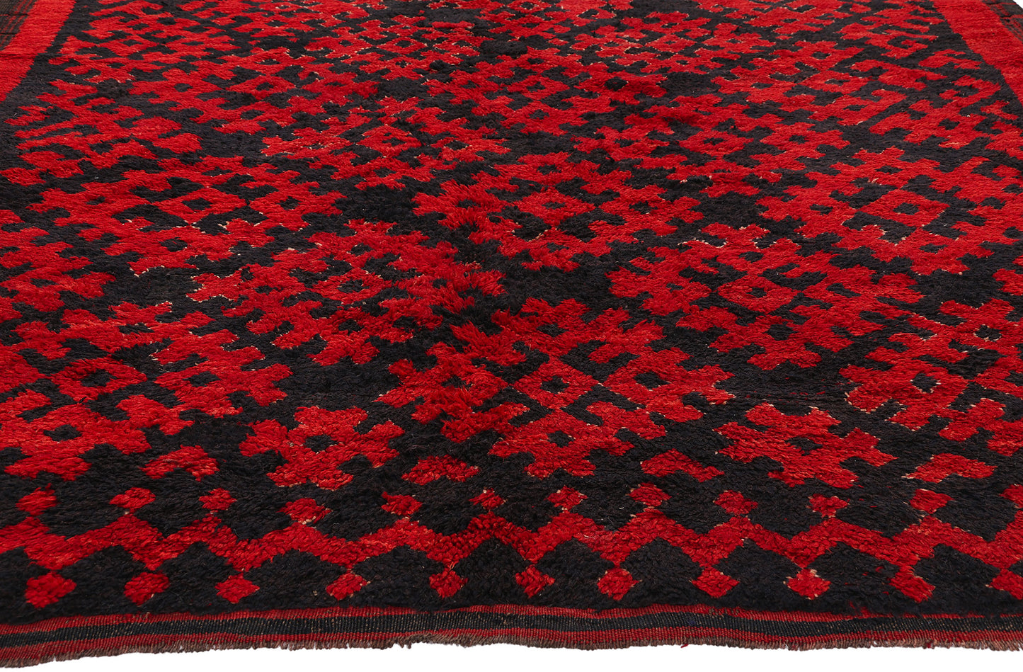 6 x 10 - Black Vintage Talsint Moroccan Rug - 21884