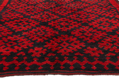 6 x 10 - Black Vintage Talsint Moroccan Rug - 21884