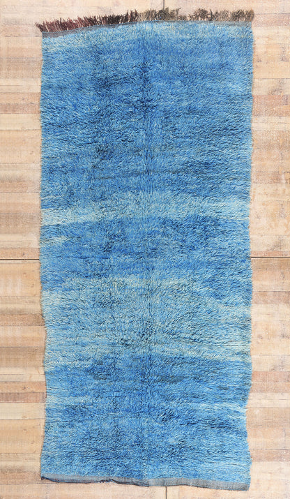 5 x 12 - Light Blue Vintage Beni Mrirt Moroccan Rug - 21885