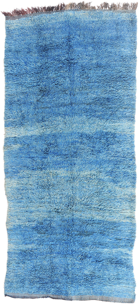 5 x 12 - Light Blue Vintage Beni Mrirt Moroccan Rug - 21885