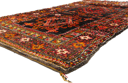 6 x 10 - Black Vintage Beni MGuild Moroccan Rug - 21888
