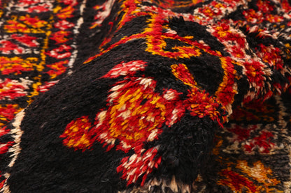 6 x 10 - Black Vintage Beni MGuild Moroccan Rug - 21888