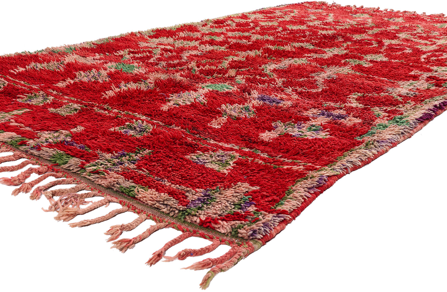 6 x 10 - Red Vintage Boujad Moroccan Rug - 21889
