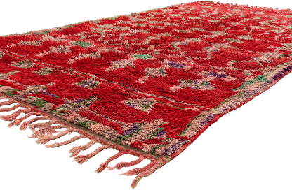 6 x 10 - Red Vintage Boujad Moroccan Rug - 21889