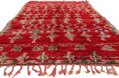 6 x 10 - Red Vintage Boujad Moroccan Rug - 21889
