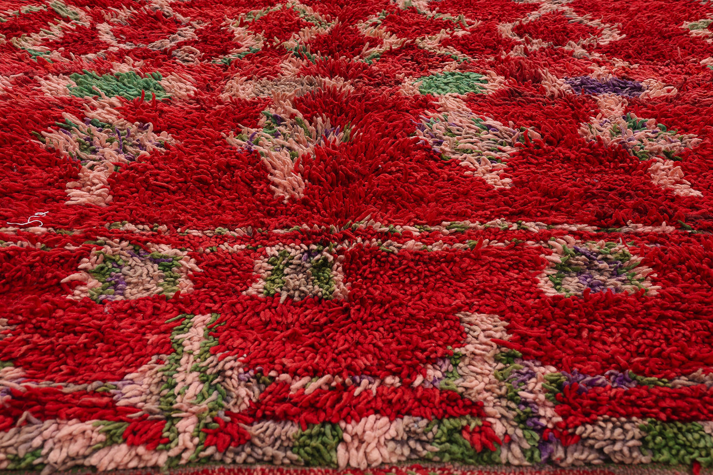 6 x 10 - Red Vintage Boujad Moroccan Rug - 21889