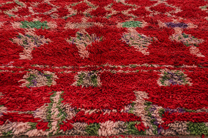 6 x 10 - Red Vintage Boujad Moroccan Rug - 21889