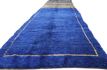5 x 21 - Blue Vintage Beni MGuild Moroccan Rug - 21890