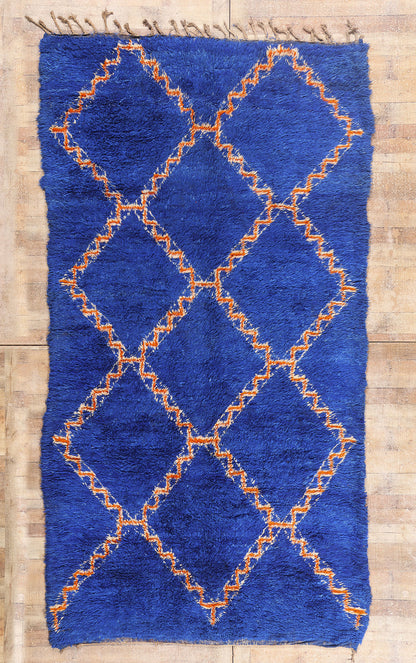 6 x 12 - Blue Vintage Beni MGuild Moroccan Rug - 21892