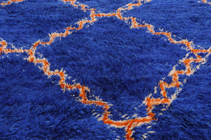 6 x 12 - Blue Vintage Beni MGuild Moroccan Rug - 21892