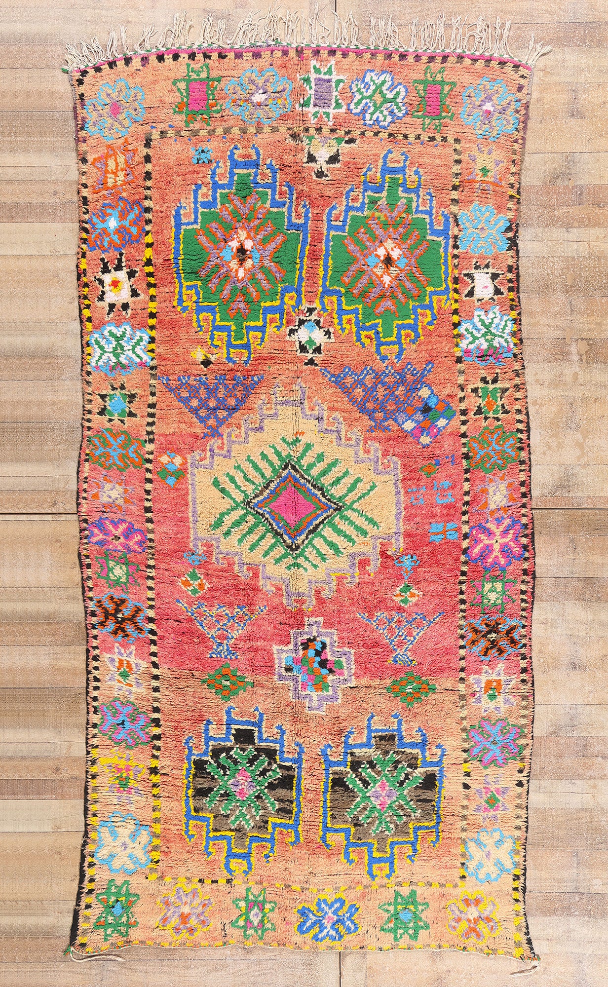 6 x 12 - Pink Vintage Boujad Moroccan Rug - 21893