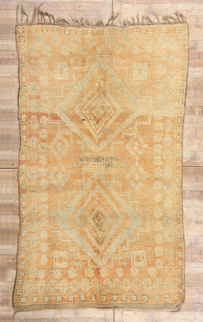 6 x 10 - Orange Vintage Beni MGuild Moroccan Rug - 21894