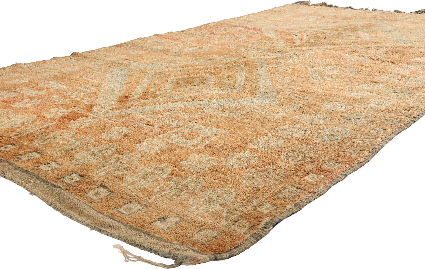 6 x 10 - Orange Vintage Beni MGuild Moroccan Rug - 21894