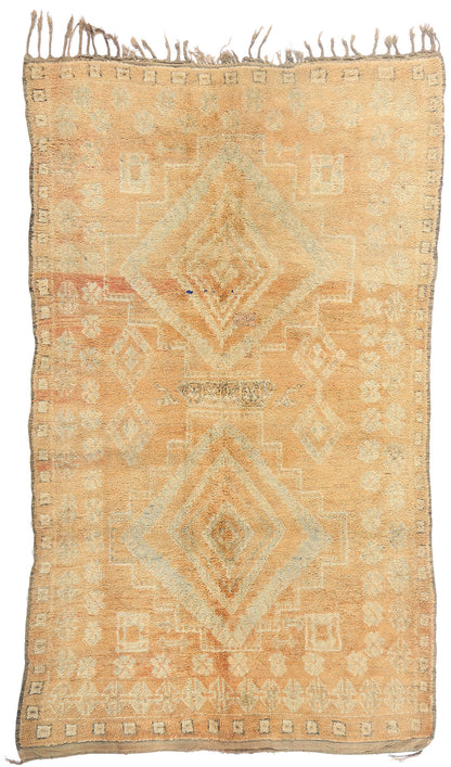 6 x 10 - Orange Vintage Beni MGuild Moroccan Rug - 21894