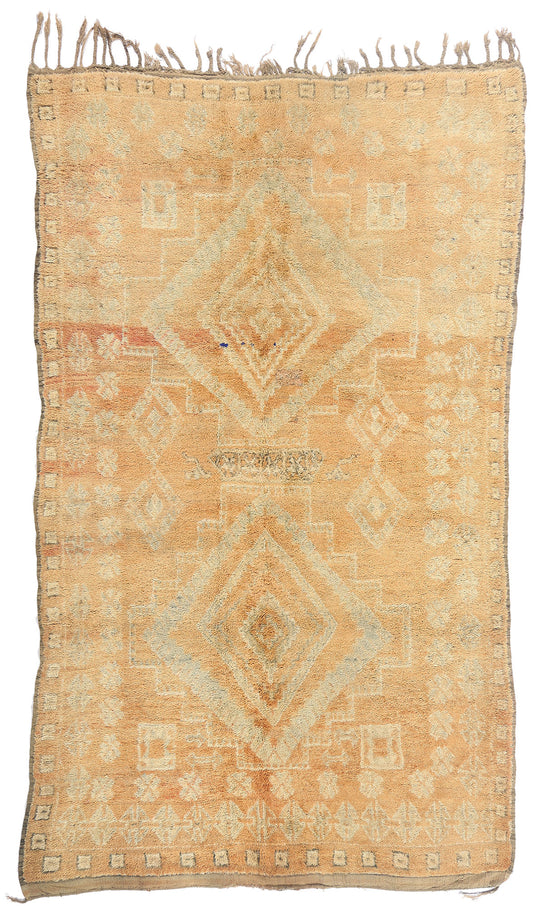 6 x 10 - Orange Vintage Beni MGuild Moroccan Rug - 21894